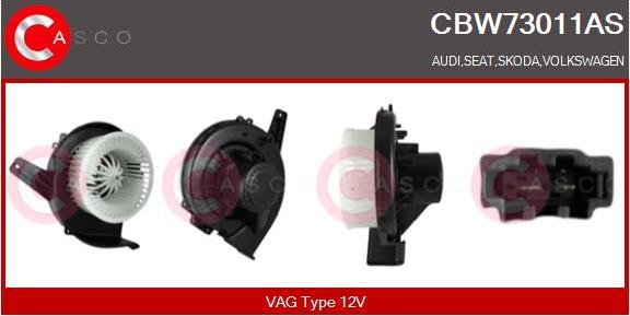 Casco CBW73011AS - Ventilator, habitaclu aaoparts.ro