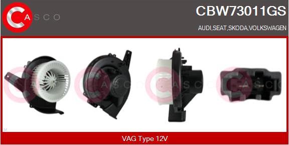 Casco CBW73011GS - Ventilator, habitaclu aaoparts.ro