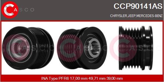 Casco CCP90141AS - Fulie, alternator aaoparts.ro