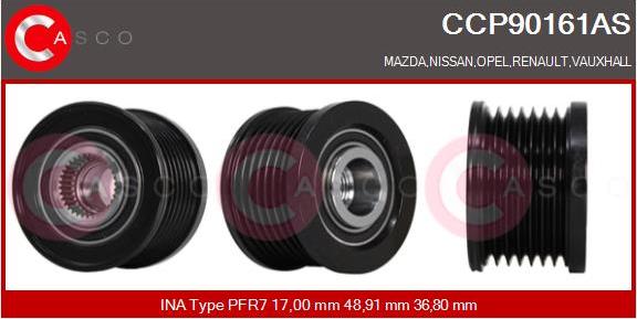 Casco CCP90161AS - Fulie, alternator aaoparts.ro