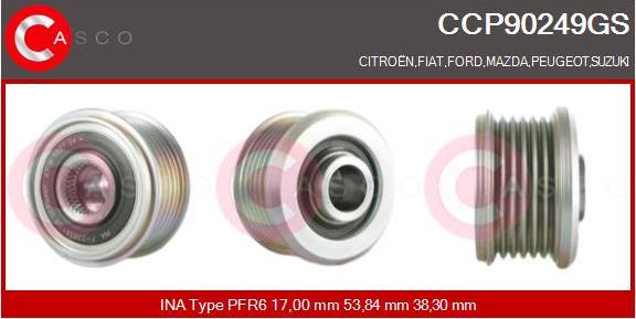 Casco CCP90249GS - Fulie, alternator aaoparts.ro