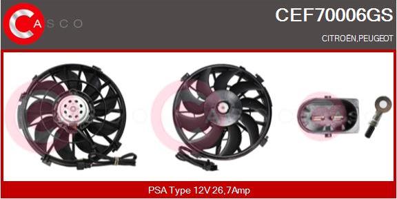 Casco CEF70006GS - Motor electric,ventilator aaoparts.ro