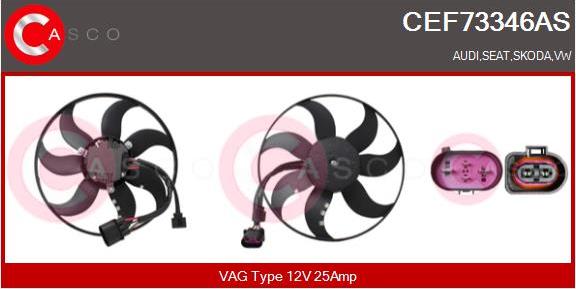 Casco CEF73346AS - Ventilator, radiator aaoparts.ro