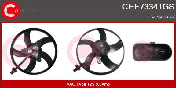 Casco CEF73341GS - Ventilator, radiator aaoparts.ro