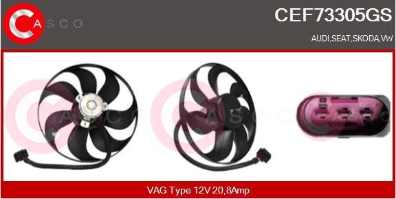 Casco CEF73305GS - Ventilator, radiator aaoparts.ro