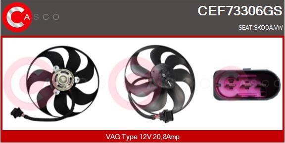 Casco CEF73306GS - Ventilator, radiator aaoparts.ro