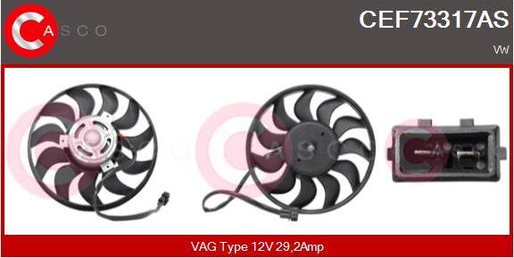 Casco CEF73317AS - Ventilator, radiator aaoparts.ro