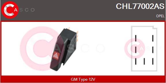 Casco CHL77002AS - Comutator ,lumini de avarie aaoparts.ro