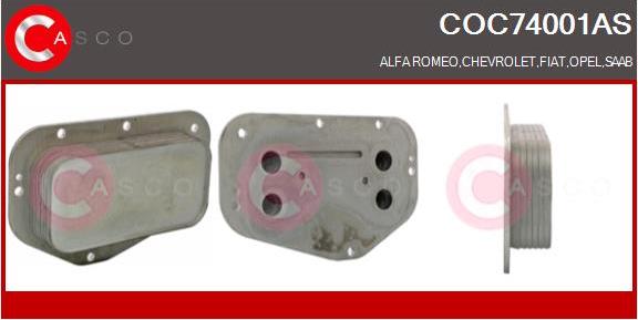 Casco COC74001AS - Radiator ulei, ulei motor aaoparts.ro