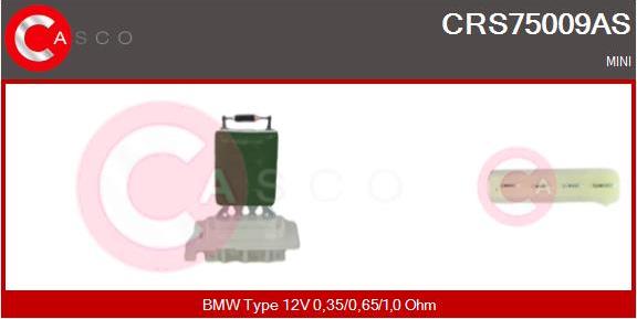 Casco CRS75009AS - Rezistor, ventilator habitaclu aaoparts.ro