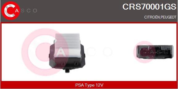 Casco CRS70001GS - Rezistor, ventilator habitaclu aaoparts.ro