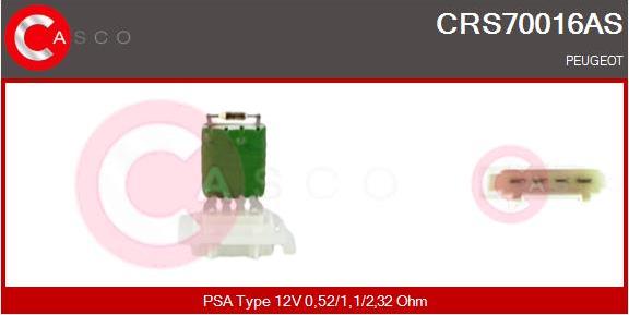 Casco CRS70016AS - Rezistor, ventilator habitaclu aaoparts.ro