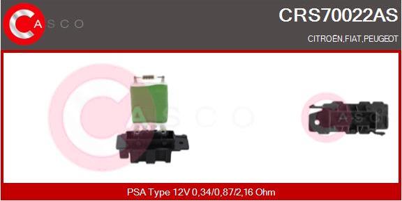 Casco CRS70022AS - Rezistor, ventilator habitaclu aaoparts.ro