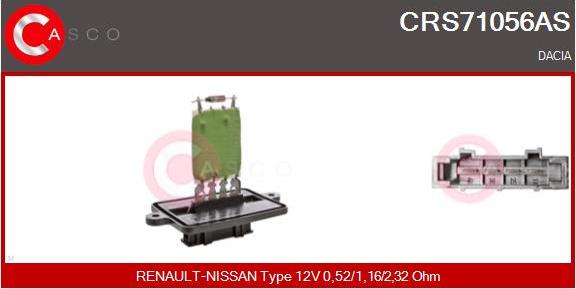Casco CRS71056AS - Rezistor, ventilator habitaclu aaoparts.ro