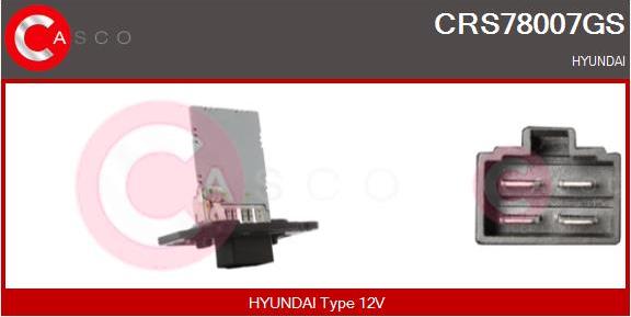 Casco CRS78007GS - Rezistor, ventilator habitaclu aaoparts.ro