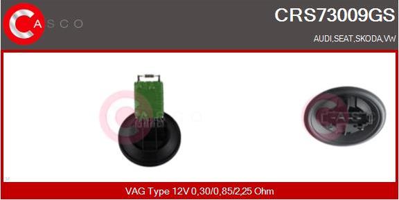 Casco CRS73009GS - Rezistor, ventilator habitaclu aaoparts.ro