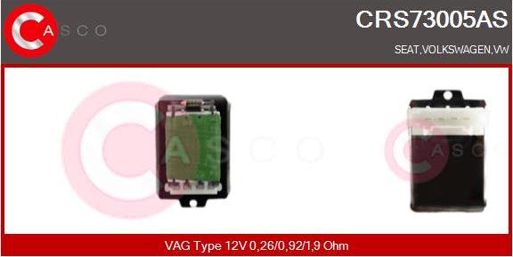 Casco CRS73005AS - Rezistor, ventilator habitaclu aaoparts.ro