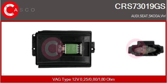 Casco CRS73019GS - Rezistor, ventilator habitaclu aaoparts.ro
