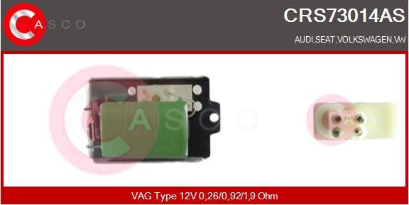 Casco CRS73014AS - Rezistor, ventilator habitaclu aaoparts.ro