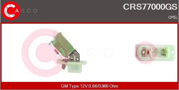 Casco CRS77000GS - Rezistor, ventilator habitaclu aaoparts.ro