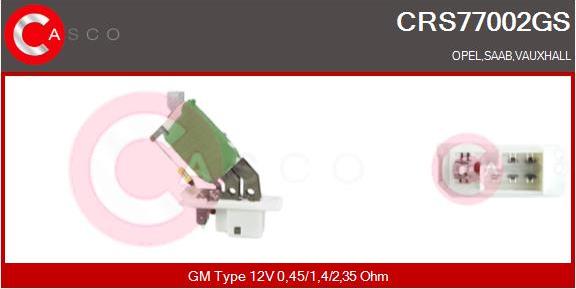 Casco CRS77002GS - Rezistor, ventilator habitaclu aaoparts.ro