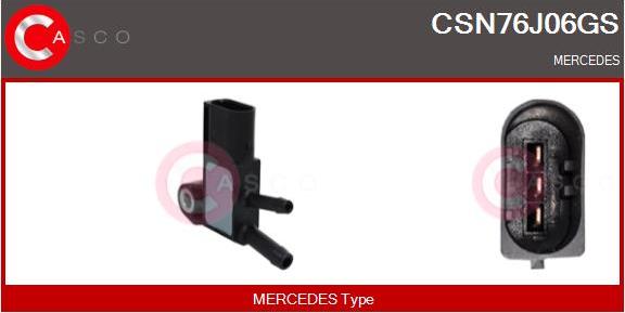 Casco CSN76J06GS - Senzor, presiune gaze evacuare aaoparts.ro