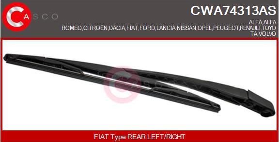 Casco CWA74313AS - Brat stergator, parbriz aaoparts.ro