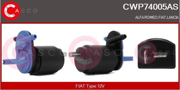 Casco CWP74005AS - Pompa de apa,spalare parbriz aaoparts.ro