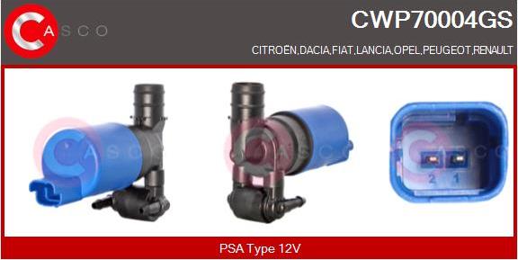 Casco CWP70004GS - Pompa de apa,spalare parbriz aaoparts.ro