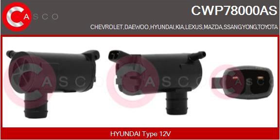 Casco CWP78000AS - Pompa de apa,spalare parbriz aaoparts.ro