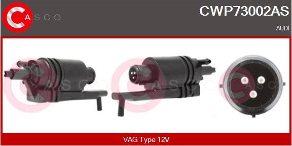 Casco CWP73002AS - Pompa de apa,spalare parbriz aaoparts.ro