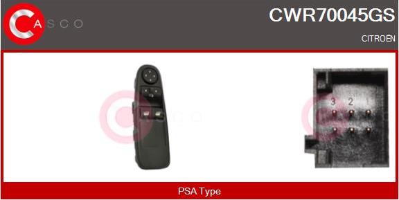 Casco CWR70045GS - Comutator,macara geam aaoparts.ro