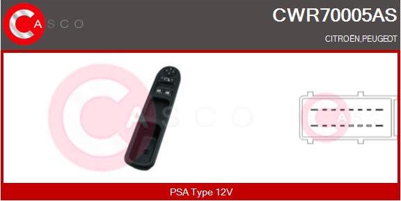 Casco CWR70005AS - Comutator,macara geam aaoparts.ro