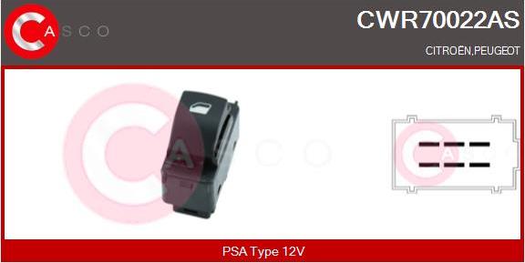 Casco CWR70022AS - Comutator,macara geam aaoparts.ro