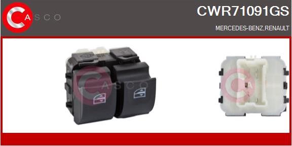 Casco CWR71091GS - Comutator,macara geam aaoparts.ro