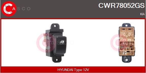 Casco CWR78052GS - Comutator,macara geam aaoparts.ro