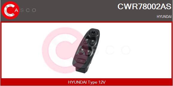 Casco CWR78002AS - Comutator,macara geam aaoparts.ro