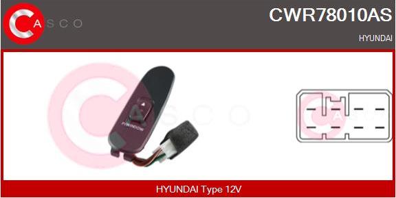 Casco CWR78010AS - Comutator,macara geam aaoparts.ro