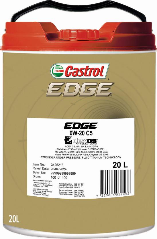 CASTROL 3425218 - Ulei de motor aaoparts.ro