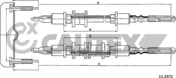 Cautex 761989 - Cablu, frana de parcare aaoparts.ro