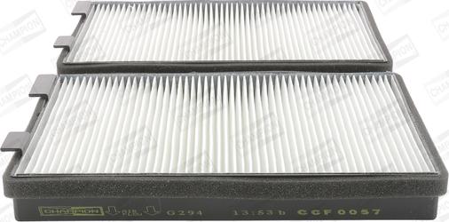 Champion CCF0057 - Filtru, aer habitaclu aaoparts.ro