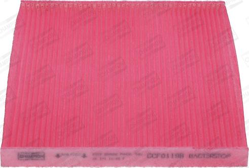 Champion CCF0119B - Filtru, aer habitaclu aaoparts.ro