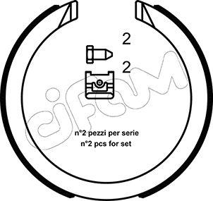 Cifam 153-491K - Set saboti frana, frana de mana aaoparts.ro