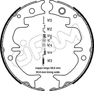 Cifam 153-442K - Set saboti frana, frana de mana aaoparts.ro