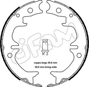 Cifam 153-442 - Set saboti frana, frana de mana aaoparts.ro