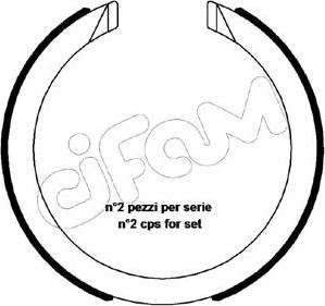 Cifam 153-483 - Set saboti frana, frana de mana aaoparts.ro