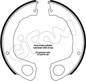 Cifam 153-665 - Set saboti frana, frana de mana aaoparts.ro