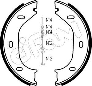 Cifam 153-011K - Set saboti frana, frana de mana aaoparts.ro