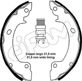 Cifam 153-165 - Set saboti frana aaoparts.ro