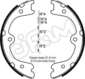Cifam 153-297K - Set saboti frana, frana de mana aaoparts.ro